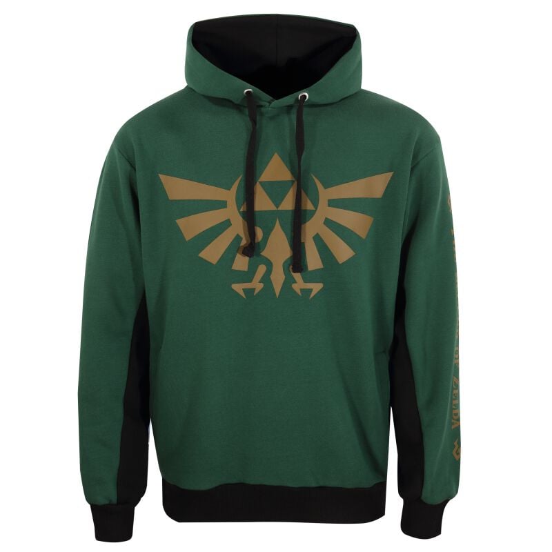 5056463490280 - Hyrule and Symbols Kapuzenpullover dunkelgrün in S