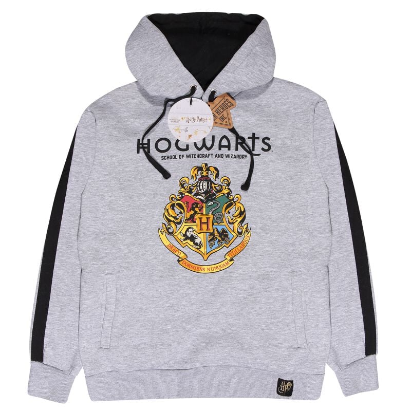 5056463491713 - Hogwarts Crest Kapuzenpullover grau meliert in S