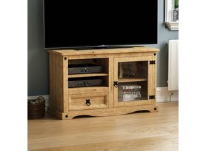 5056512956620 - Home Discount - Corona Kiefer Massivholz TV-Möbel Unterhaltungsmöbel Schrank Ständer Aufbewahrungsmöbel