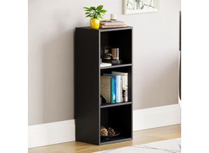 5056512957009 - Home Discount - Oxford 3 Tier Cube Bücherregal Regal Lagerung Einheit Schwarz