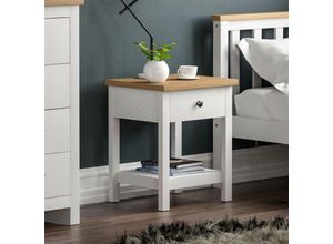 5056512961082 - Home Discount - Arlington 1 Schublade Beistelltisch Coffee End Bedside Cabinet Nightstand Weiß