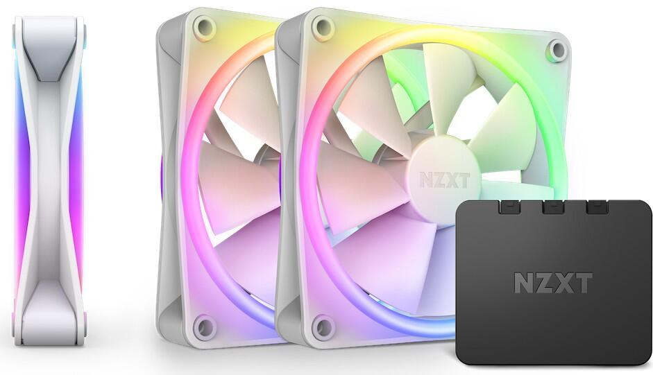 5056547200903 - NZXT F120 RGB DUO 3-pack & RGB Controller - White - Gehäuselüfter - 120 mm - Weiß mit RGB-Beleuchtung - 29 dBA