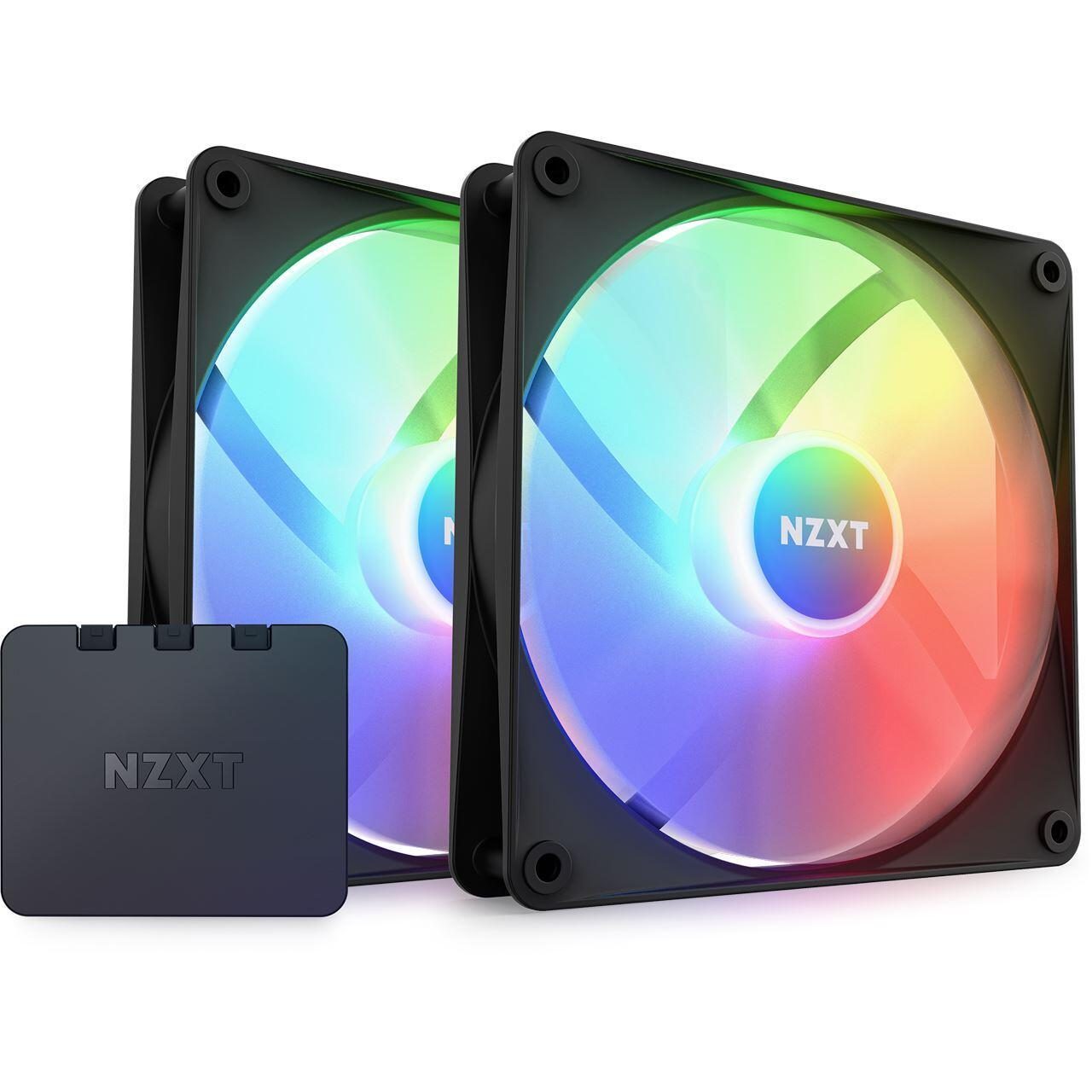 5056547203027 - NZXT F140 RGB Core 2-pack & RGB Controller - Black - Gehäuselüfter - 140 mm - Schwarz mit RGB LED - 35 dBA