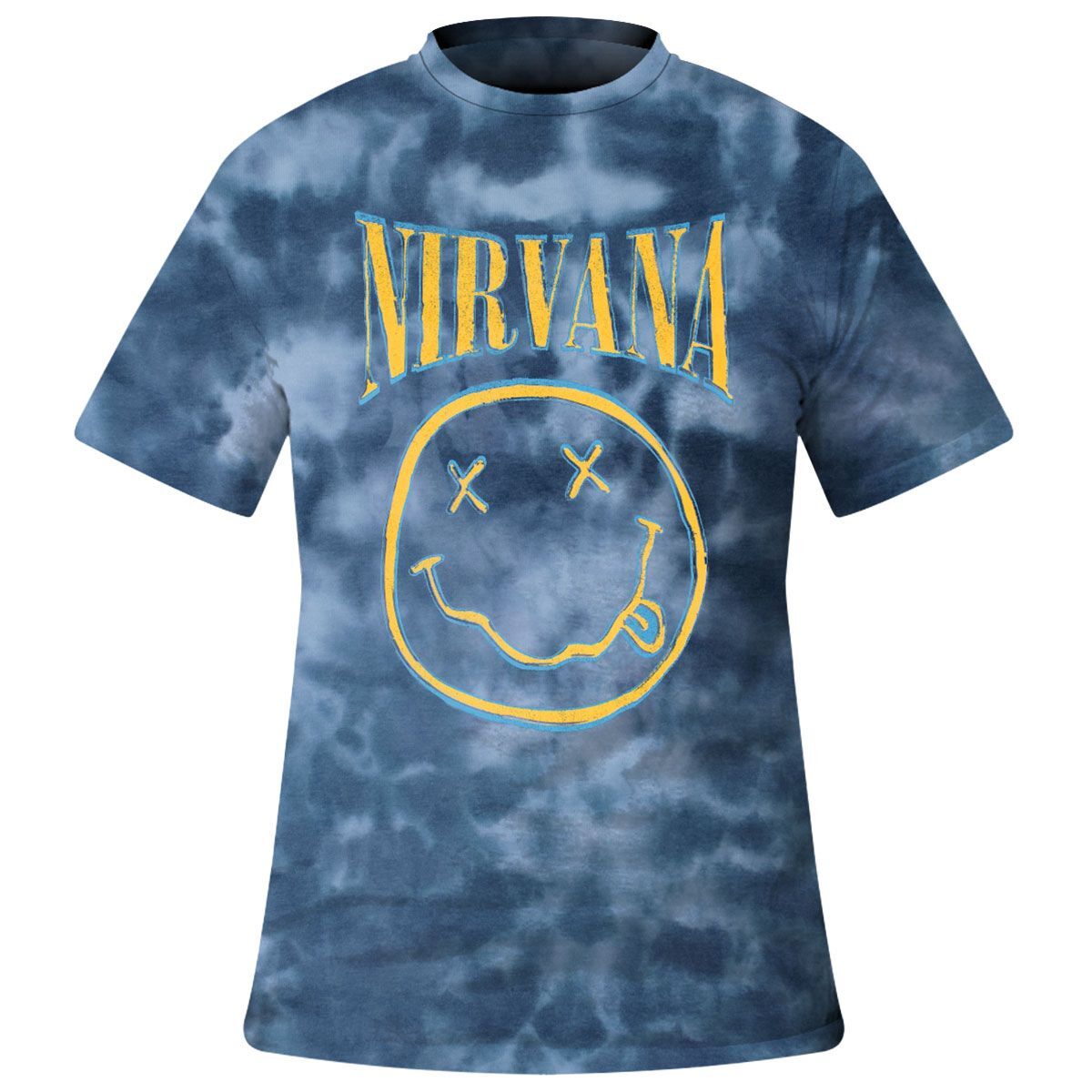 5056561070094 - T-Shirt Nirvana - Smiley Blue Stroke