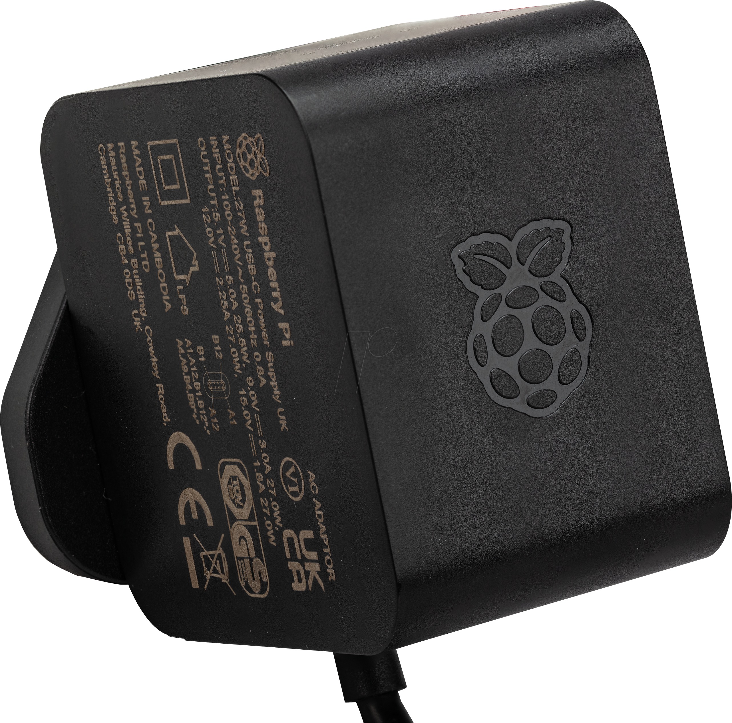 5056561803418 - Raspberry Pi® Steckernetzteil Festspannung Passend für (Entwicklungskits) Ausgangsstrom (max) 5000 mA 1 x USB-C® Stecker