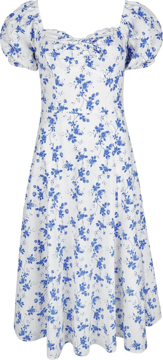 5056580325892 - Cedar Dress Mittellanges Kleid blau weiß in M 5056580325892 - Cedar Dress Mittellanges Kleid blau weiß in M