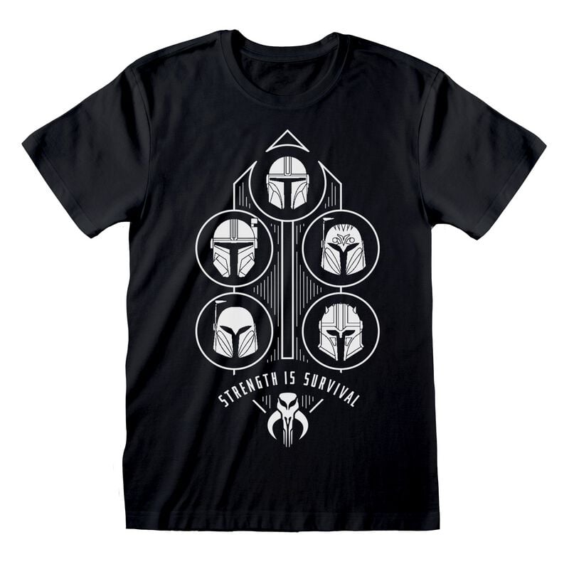 5056599796676 - The Mandalorian - Strength is Survival T-Shirt schwarz in S