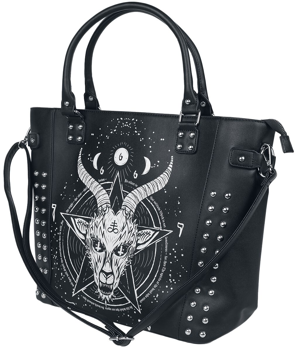 5056665002946 - Baphomet Handtasche schwarz weiß