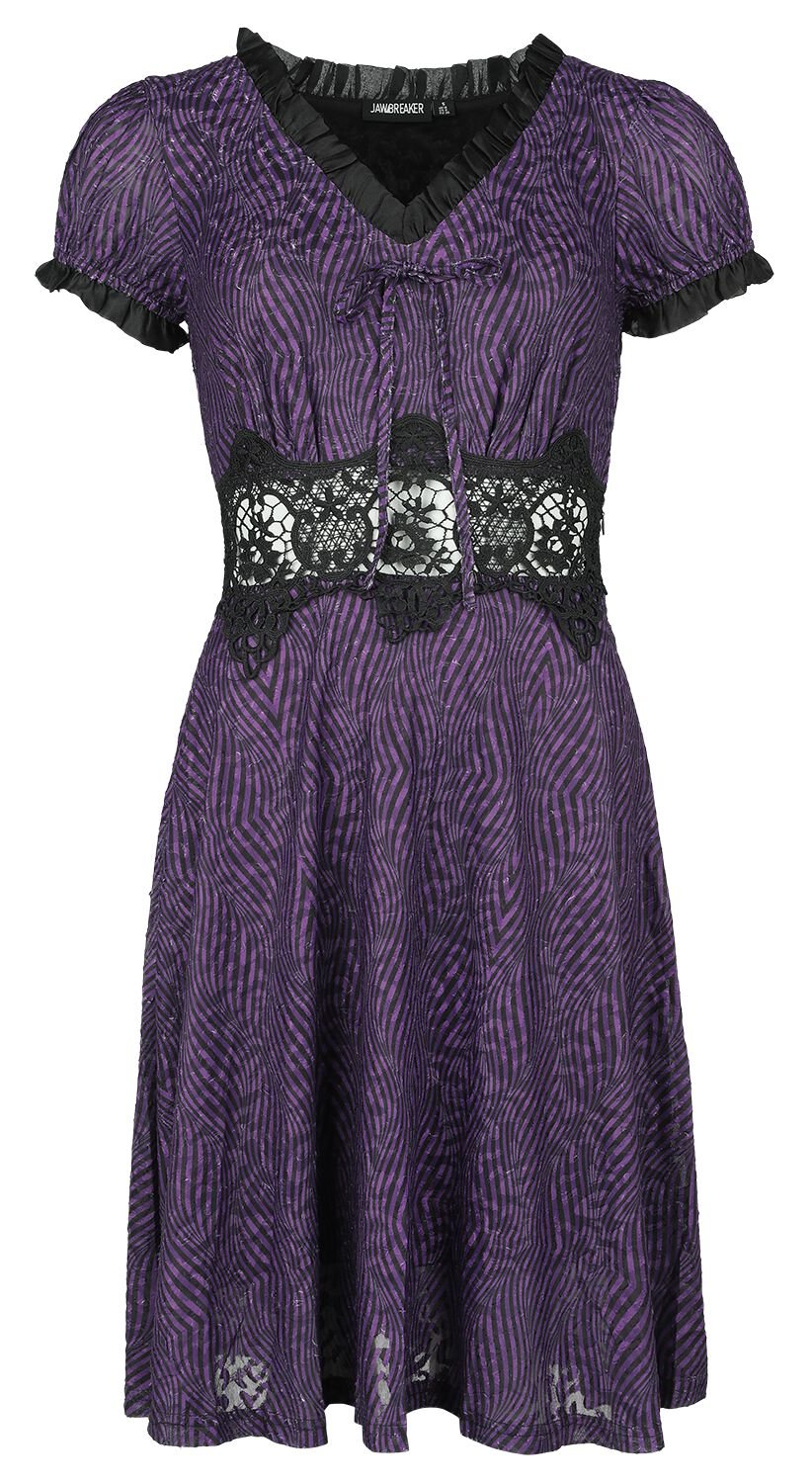 5056665016035 - Purple Zebra Dress Kurzes Kleid lila schwarz in XXL