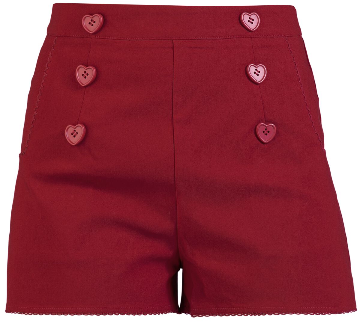 5056665018008 - Heart Button Shorts Short rot in XXL 5056665018008 - Heart Button Shorts Short rot in XXL