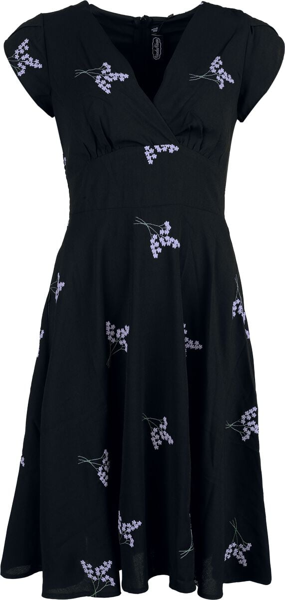 5056665032684 - Lavender Bundle Emp Flare Dress Mittellanges Kleid schwarz in XL 5056665032684 - Lavender Bundle Emp Flare Dress Mittellanges Kleid schwarz in XL