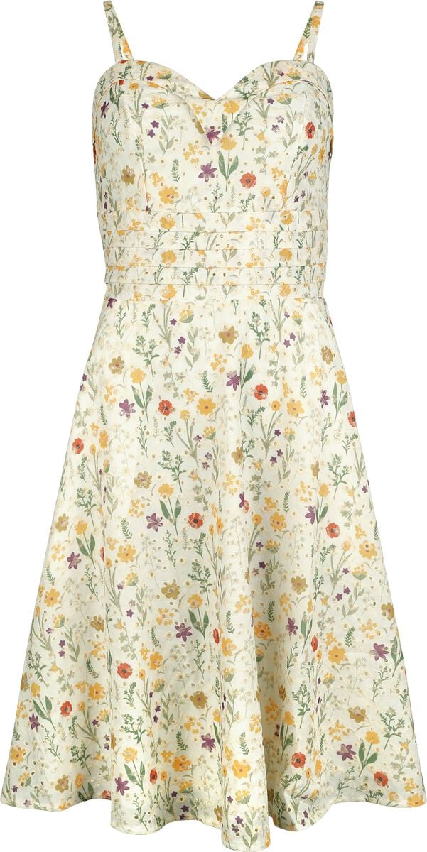 5056665032905 - Summer Flowers Emb Flare Dress Mittellanges Kleid multicolor in XL 5056665032905 - Summer Flowers Emb Flare Dress Mittellanges Kleid multicolor in XL