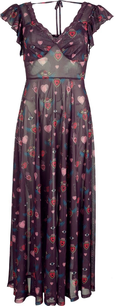 5056665033568 - Alchemy Heats Mesh maxi Dress Langes Kleid multicolor in M