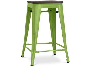 5056665746284 - Privatefloor - Barhocker - Industriedesign - Holz & Stahl - 60cm -Stylix Light green - Stahl Metall Holz Holz - Light green