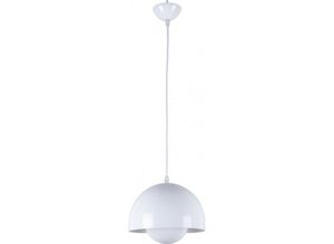 5056665747816 - Privatefloor - Design-Deckenlampe - Pendelleuchte - Vase Weiß - Stahl - Weiß