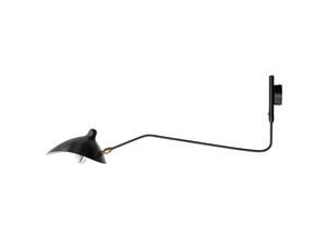 5056665750953 - Privatefloor - Schreibtischlampe - Schwarze Wandleuchte - George Schwarz - Messing Metall Metall Metall - Schwarz