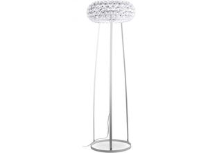 5056665752704 - Privatefloor - Stehlampe - Große Wohnzimmerlampe mit Kristallknöpfen - Savoni Transparent - Stahl Acryl Kunststoff Metall - Transparent