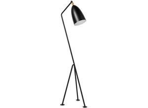 5056665753701 - Stehlampe im Stativ-Design - Wohnzimmerlampe - Hopper Schwarz - Stahl Metall - Schwarz