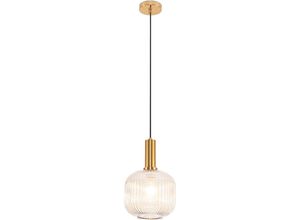 5056667051089 - Privatefloor - Vintage-Deckenlampe - Kristall-Pendelleuchte - Amelia Beige - Glas Metall - Beige