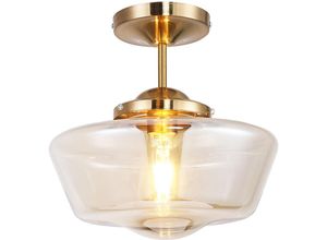 5056667051300 - Deckenlampe - Vintage-Stil Pendelleuchte - Suki Beige - Glas Metall - Beige