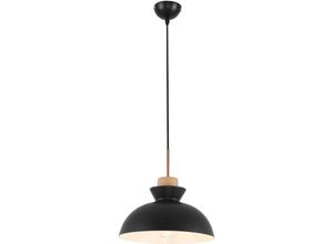 5056667054462 - Privatefloor - Deckenlampe - Pendelleuchte im skandinavischen Design - Sigfrid Schwarz - Metall Holz - Schwarz