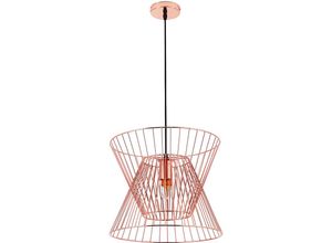 5056667056244 - Retro-Deckenlampe - Hängeleuchte im Design - Lia Roségold - Metall Metall - Roségold