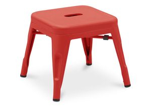 5056667067455 - Privatefloor - Kinderstuhl Stylix Industriedesign Metall - Neuauflage Rot - Stahl - Rot