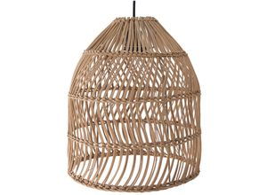 5056667084384 - Privatefloor - Deckenlampe - Hängelampe im Boho-Bali-Design - Dina Naturfarben - Metall Rattan - Naturfarben