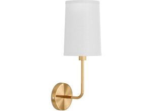 5056667084520 - Wandleuchte – goldfarben mit Stofflampenschirm – Miu