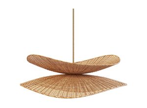 5056667087538 - Privatefloor - Hängelampe aus Rattan - Boho Bali - Buju Naturfarben - Rattan - Naturfarben