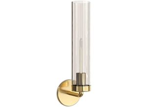 5056667089389 - Privatefloor - Wandkerzenhalter Lampe - Gold - Corba Gealtertes Gold - Glas Metall - Gealtertes Gold