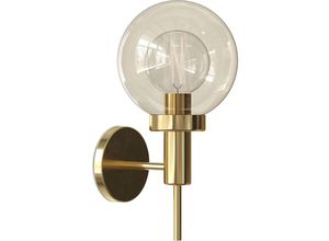 5056667097674 - Privatefloor - Goldene Wandleuchte - Lica Gealtertes Gold - Glas Metall - Gealtertes Gold