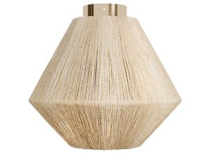 5056667099098 - Privatefloor - Deckenlampe - Boho Bali Deckenleuchte - Naribu Gealtertes Gold - Metall Hanf - Gealtertes Gold