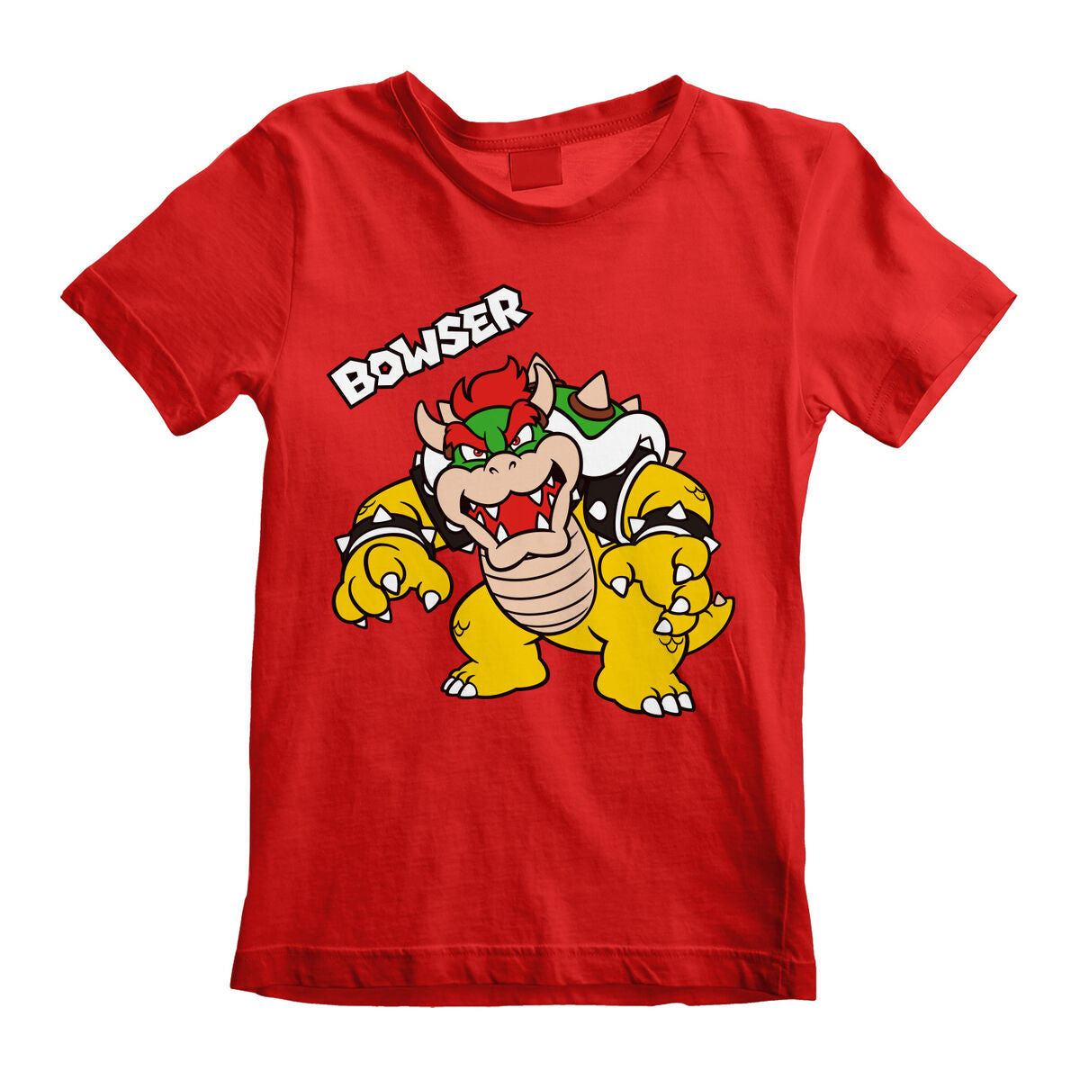 5056688500733 - Kurzarm-T-Shirt für Kinder Bowser Text Rot