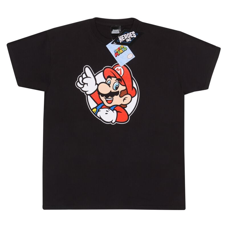 5056688500764 - Its A Me Mario T-Shirt schwarz in 128 5056688500764 - Its A Me Mario T-Shirt schwarz in 128