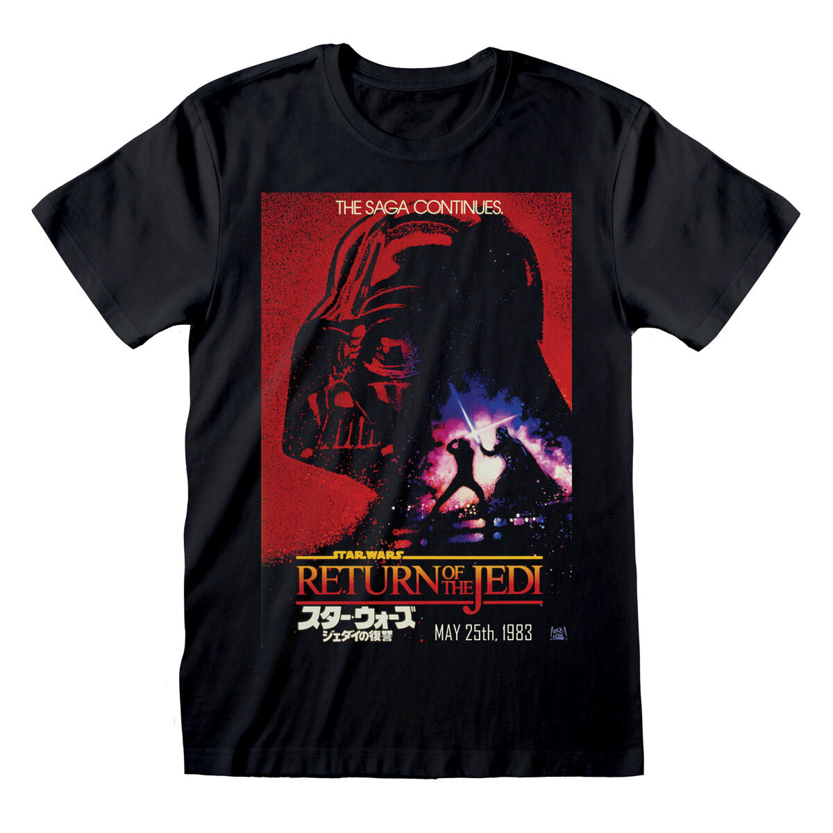 5056688507725 - Kurzarm-T-Shirt Vader Poster Schwarz Unisex