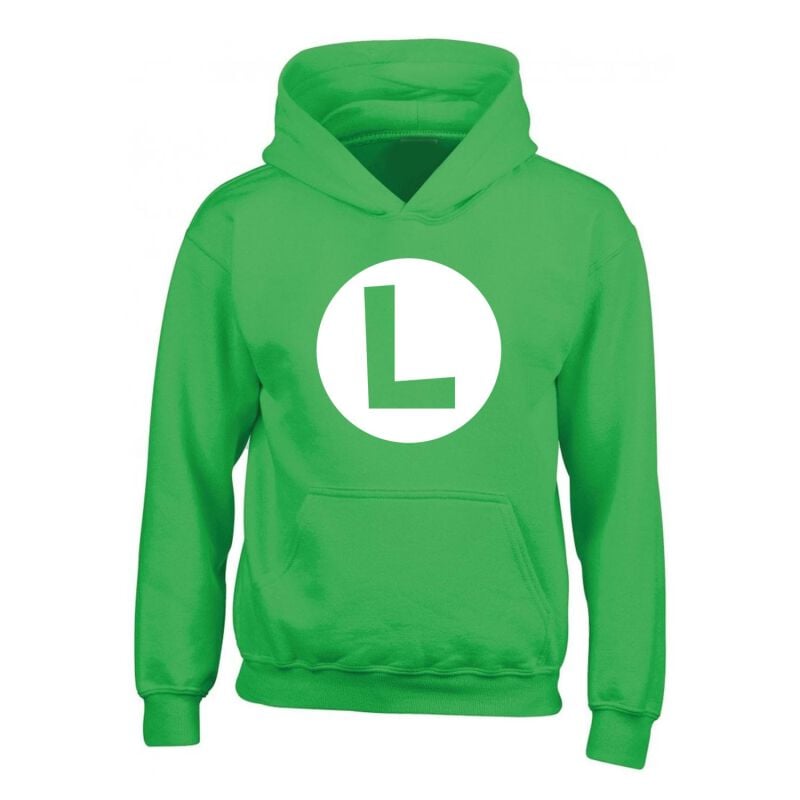 5056688525255 - Luigi Badge Kapuzenpullover grün in 116