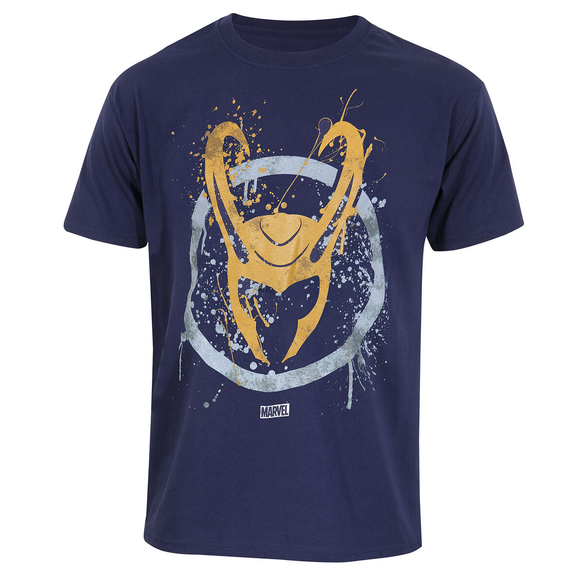 5056688525903 - Kurzarm-T-Shirt Splatter Logo Blau Unisex 5056688525903 - Kurzarm-T-Shirt Splatter Logo Blau Unisex