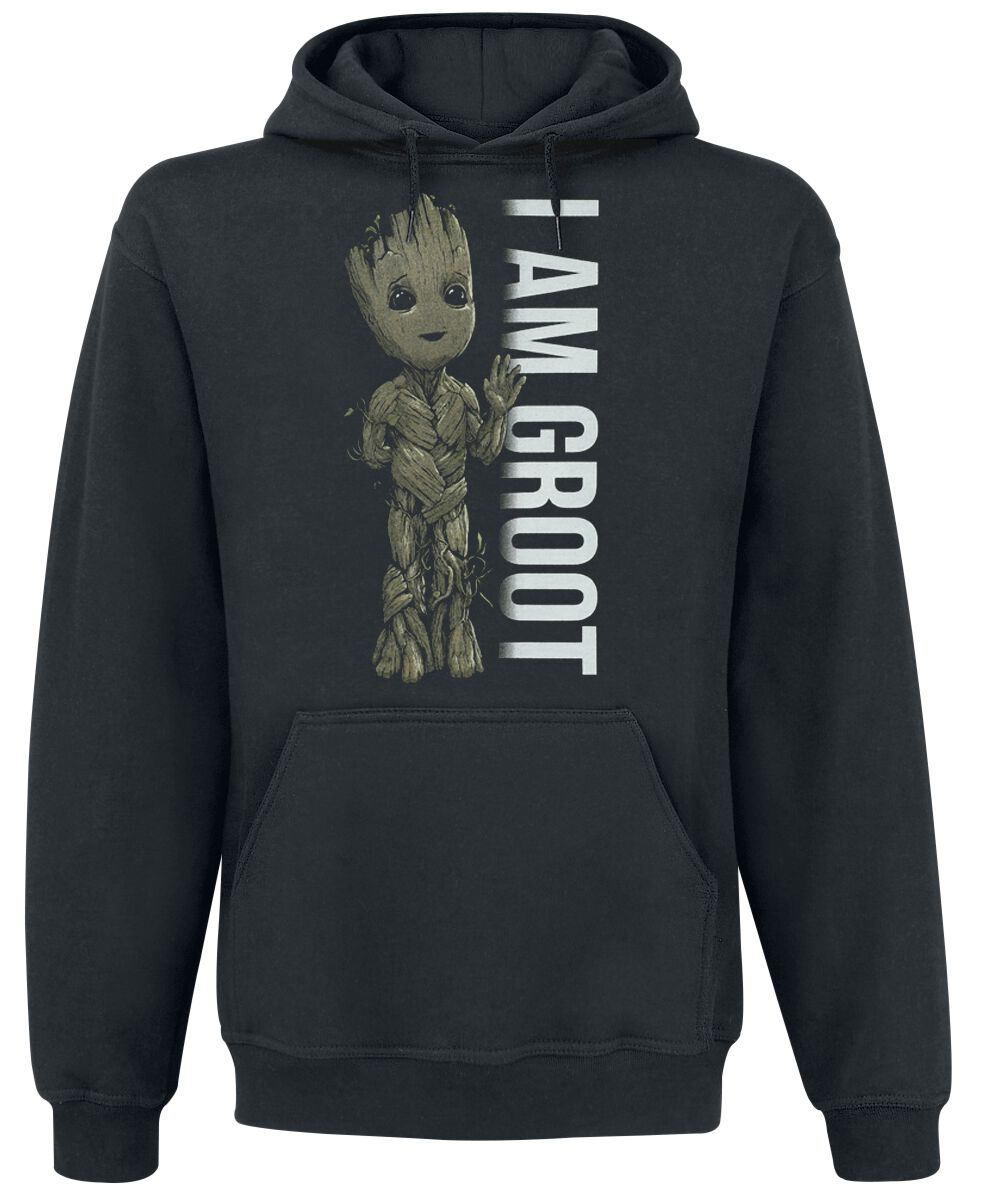 5056688526177 - I Am Groot - Profile Kapuzenpullover schwarz in M