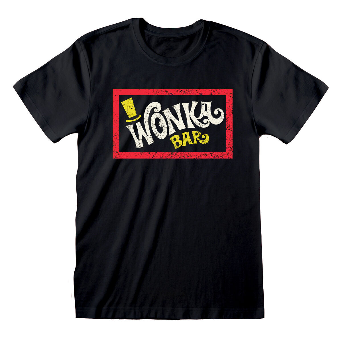 5056688549404 - Unisex Kurzarm-T-Shirt Wonka Bar Schwarz