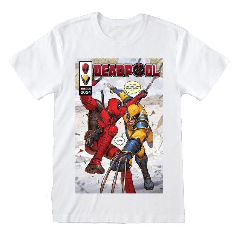 5056688566876 - & Wolverine - Comic Book Cover T-Shirt weiß in S