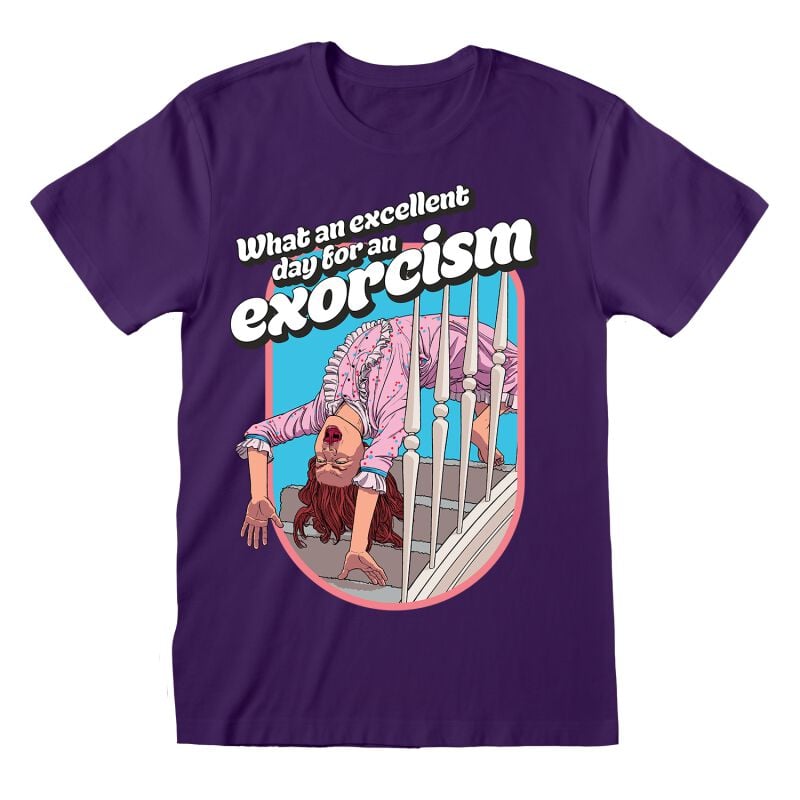 5056688572433 - Excellent Day For An Exorcism T-Shirt purple in S