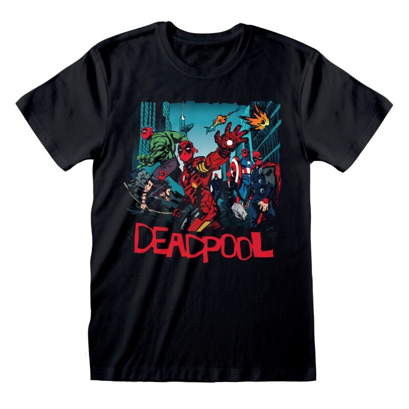 5056688573881 - Avengers Spoof T-Shirt schwarz in S