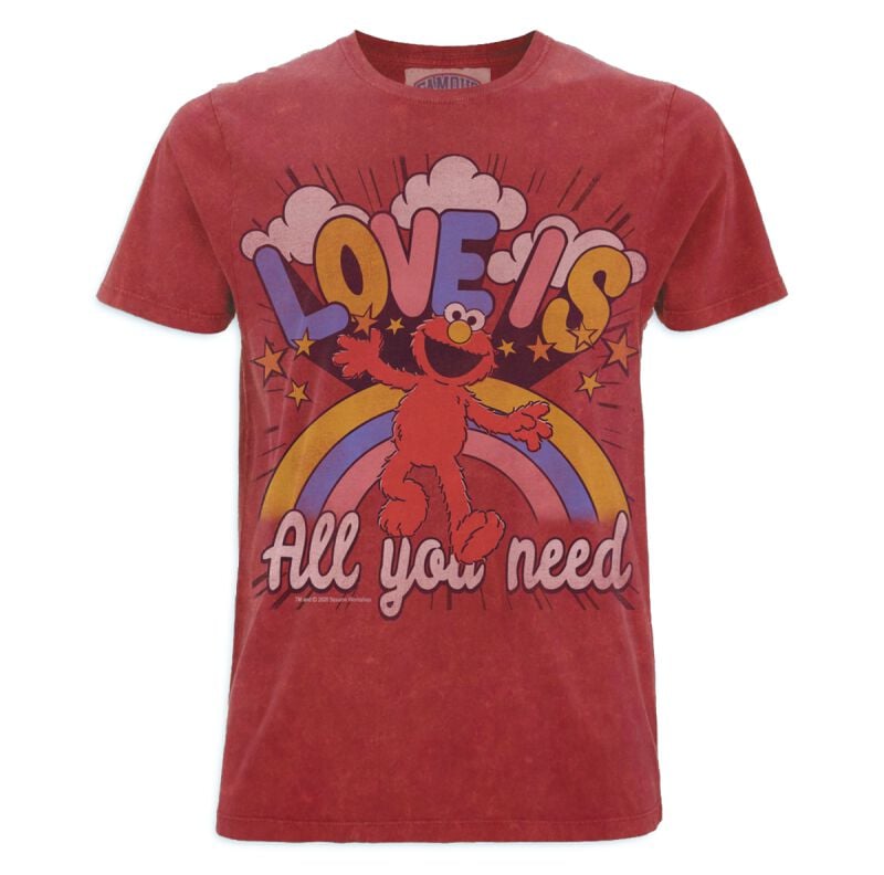 5056688579104 - Famous Forevert - Elmo Love Is T-Shirt rot in S