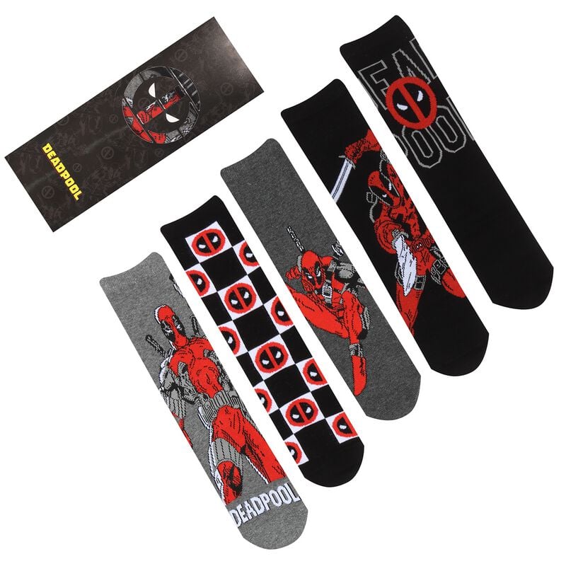 5056688584467 - Deadpool Socken multicolor in S-M