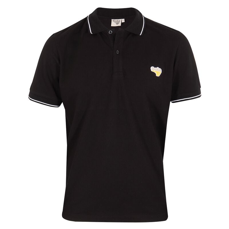 5056688597924 - - Mens Embroidered Logo Black Polo Shirt Poloshirt schwarz in M