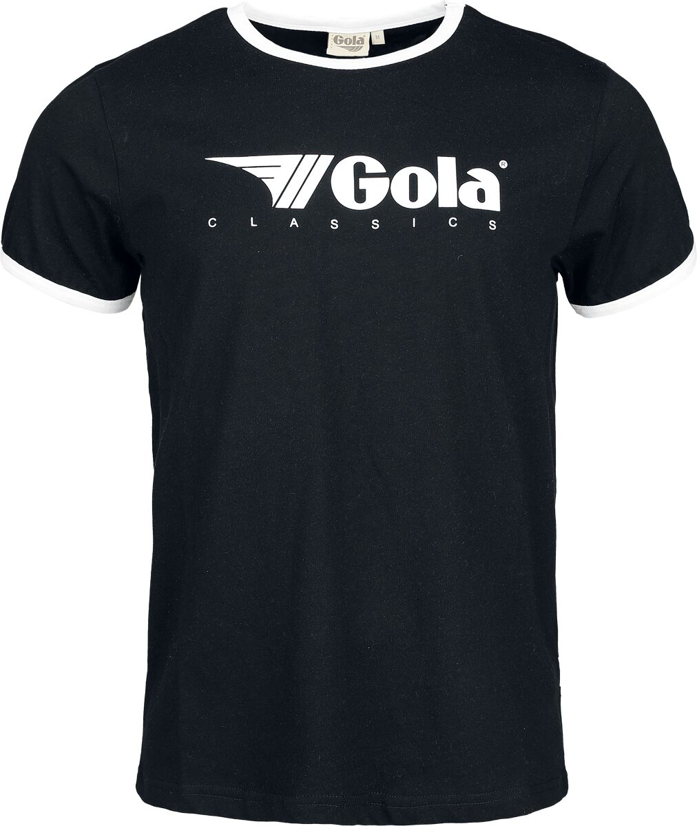 5056688598013 - - Logo Print Ringer T-Shirt Black T-Shirt schwarz in S
