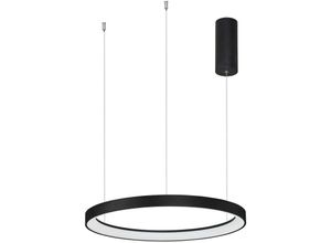 5056694101504 - Aurora 48 cm integrierte LED-Pendel-Deckenleuchte dimmbar sandfarbenes schwarzes Aluminium led 38 w 2280 lm 3000 k - Merano