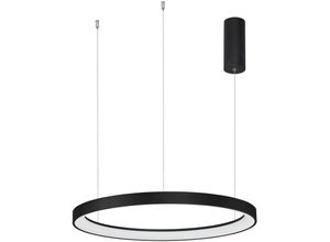 5056694101511 - Aurora 58 cm integrierte LED-Pendel-Deckenleuchte dimmbar sandfarbenes schwarzes Aluminium led 48 w 2880 lm 3000 k - Merano