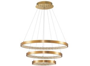 5056694103768 - Clara Integrierte led Pendelleuchte Antik Gold Messing Aluminium led 112W 4731Lm 3000K - Merano